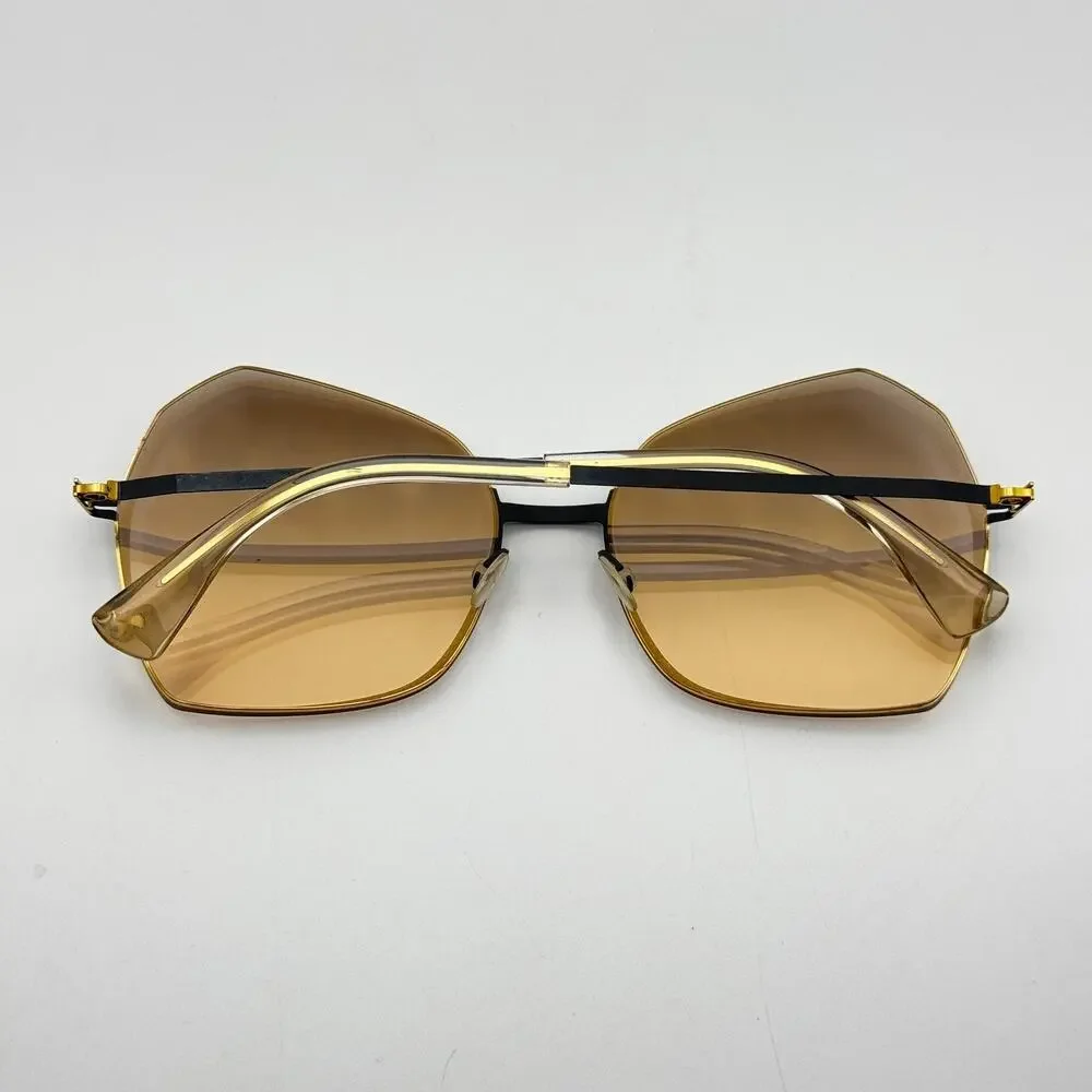 Mykita Sunglasses Studio 10.1 Col 256 Gold Indigo Butterfly Oversized Frame 61mm